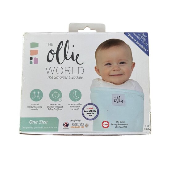 The OLLIE WORLD Smarter Swaddle NEW One Size Mint Green NIB Ollie Swaddle NWT - Picture 1 of 6